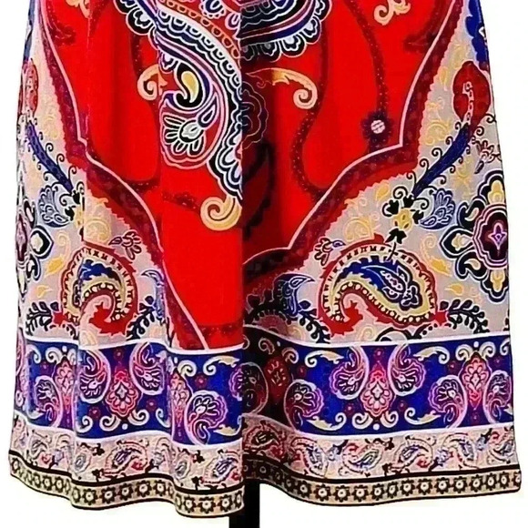 ❤️💙Bold Color V-neck Dress - Picture 5 of 7